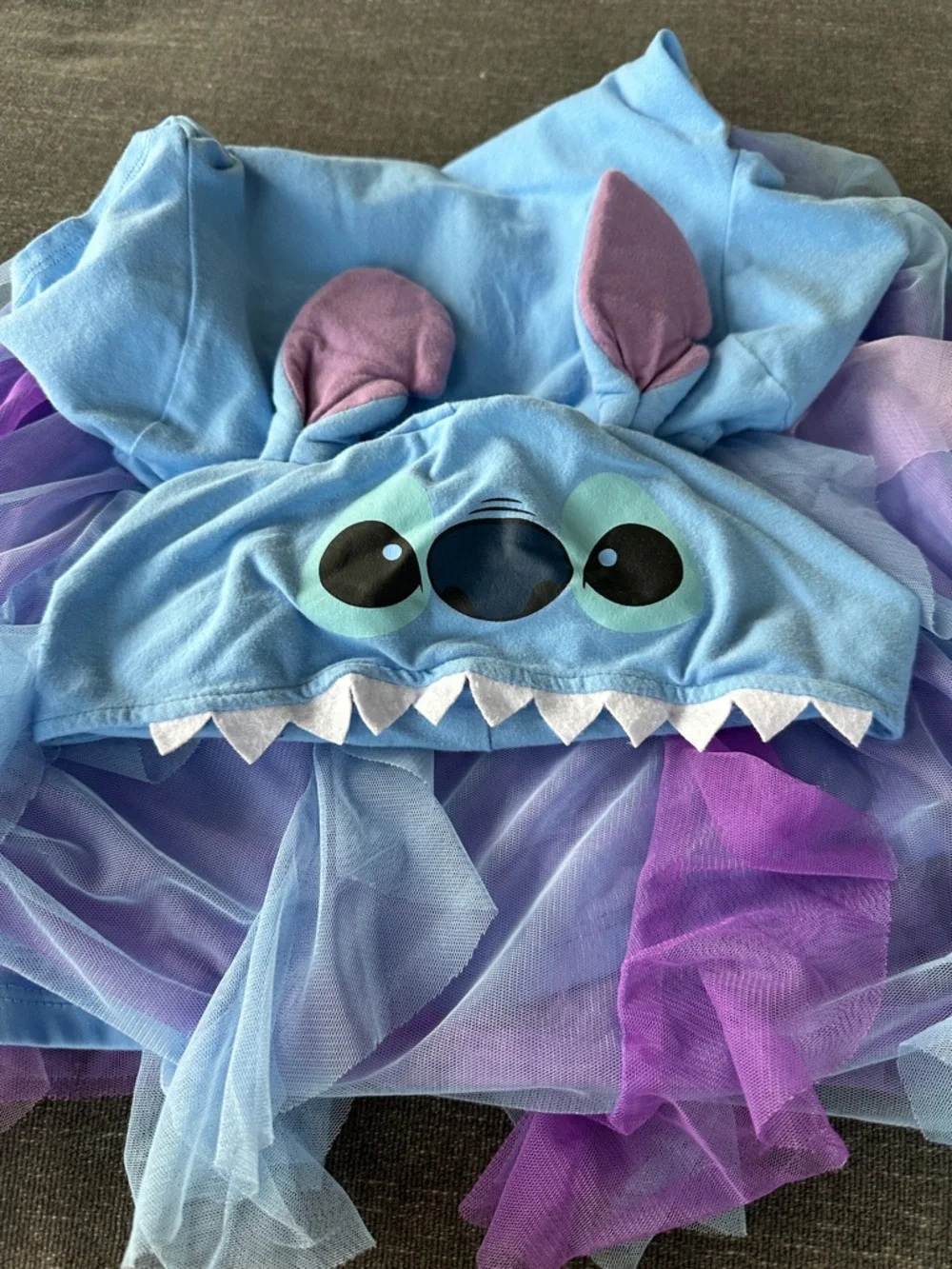 Disney Blue and Purple Stitch Hooded Tulle Dress Costume - Picture 4 of 4
